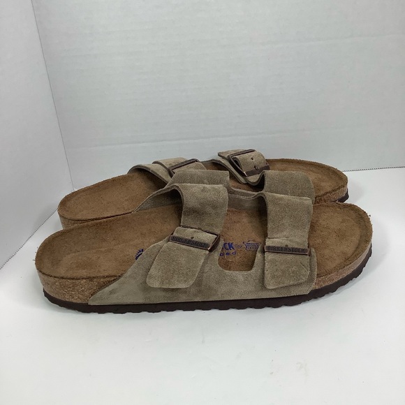 BIRKENSTOCK ARIZONA TOUPE SUEDE SLIDES - Picture 2 of 7